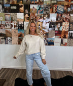 Autumn Mornings Off The Shoulder Sweater