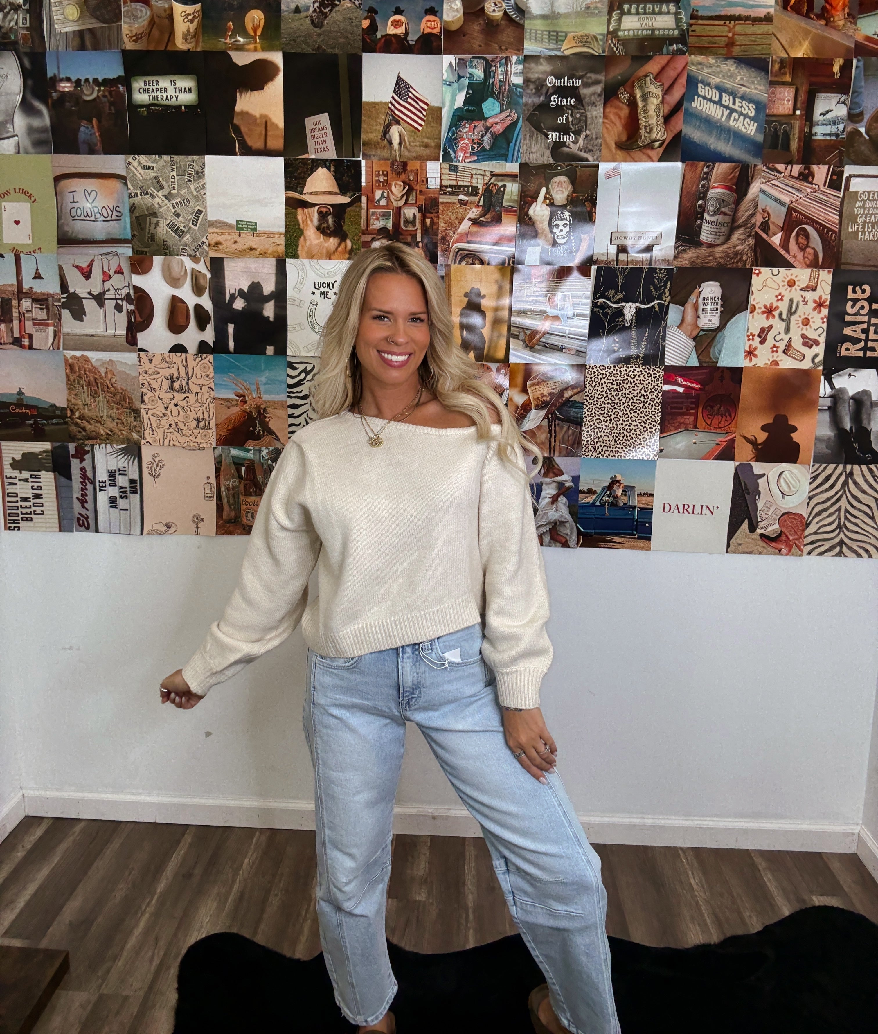 Autumn Mornings Off The Shoulder Sweater