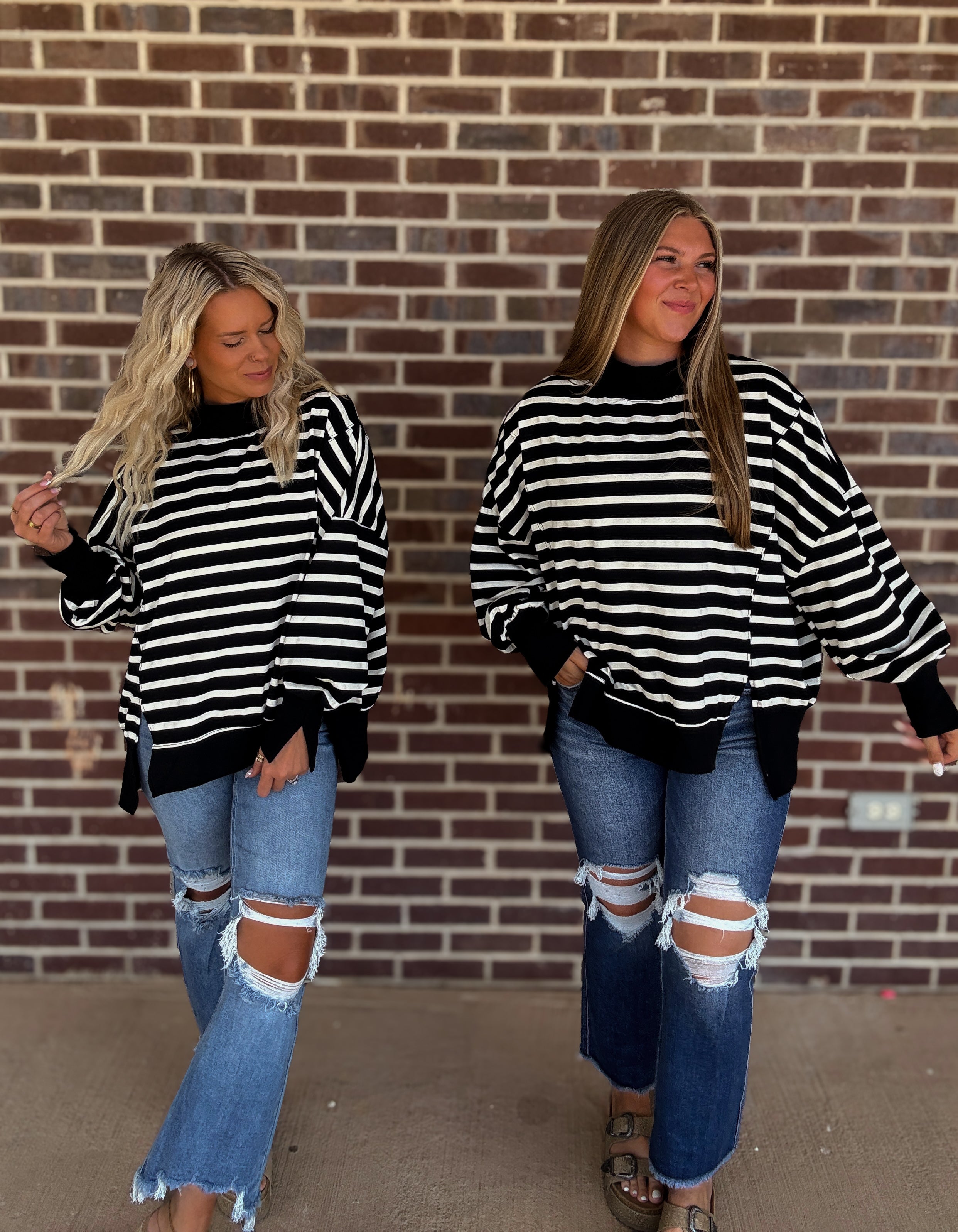 The Dixie Stripe Mockneck