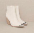 Zion - Bootie with Etched Metal Toe