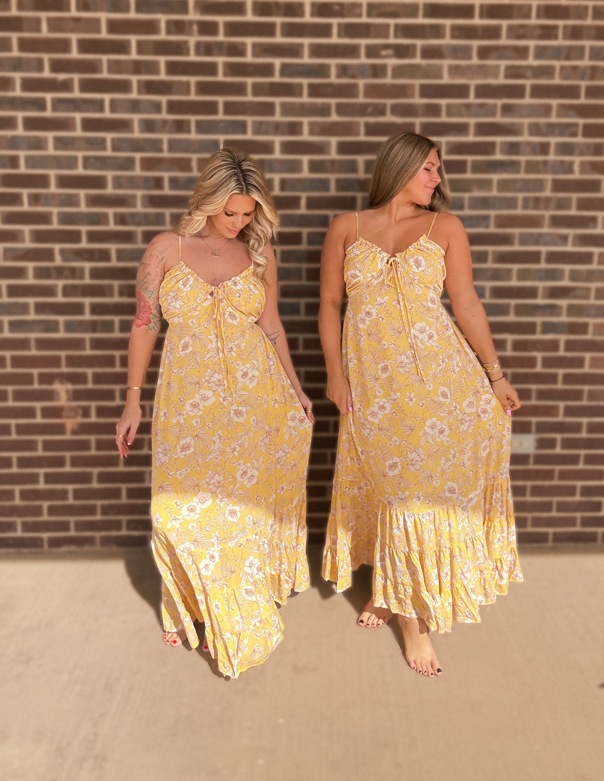 honey yellow maxi dress Mireya Maxi Dress