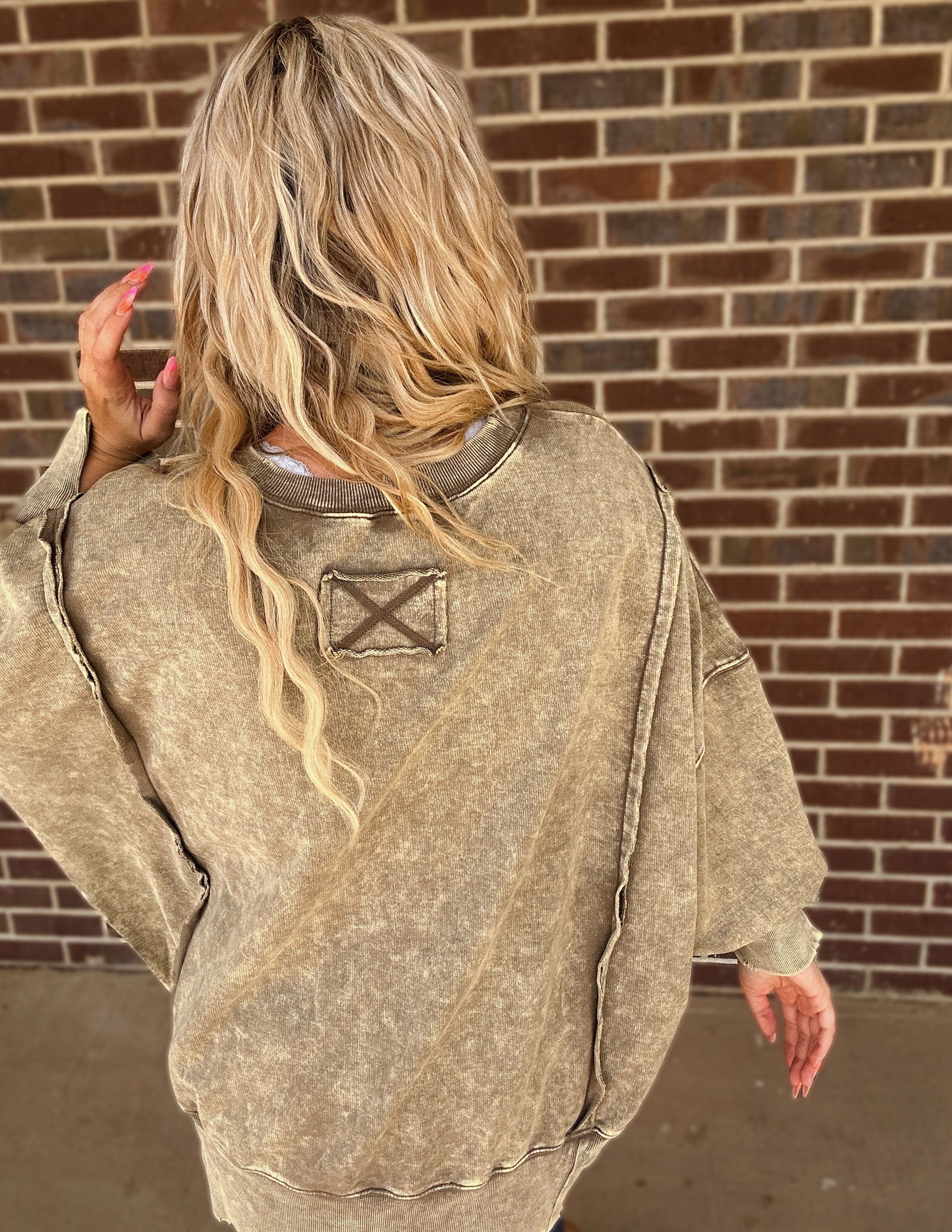 Oversized girlie pullover- mocha