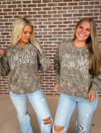 Camo Pray Embroidered Crewneck