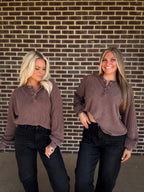 The Loretta Henley- Dark Brown