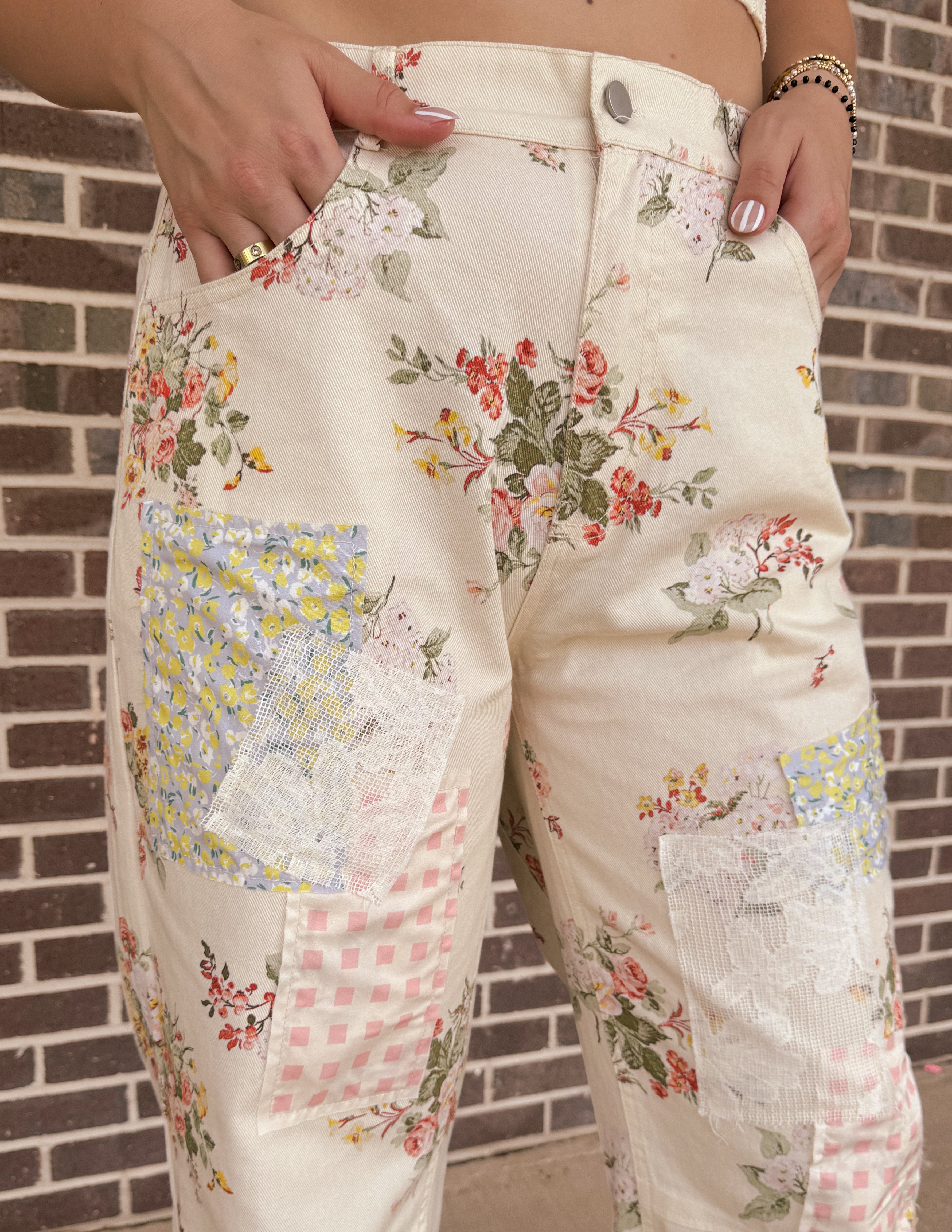 The Merrit Floral Patchwork Pants