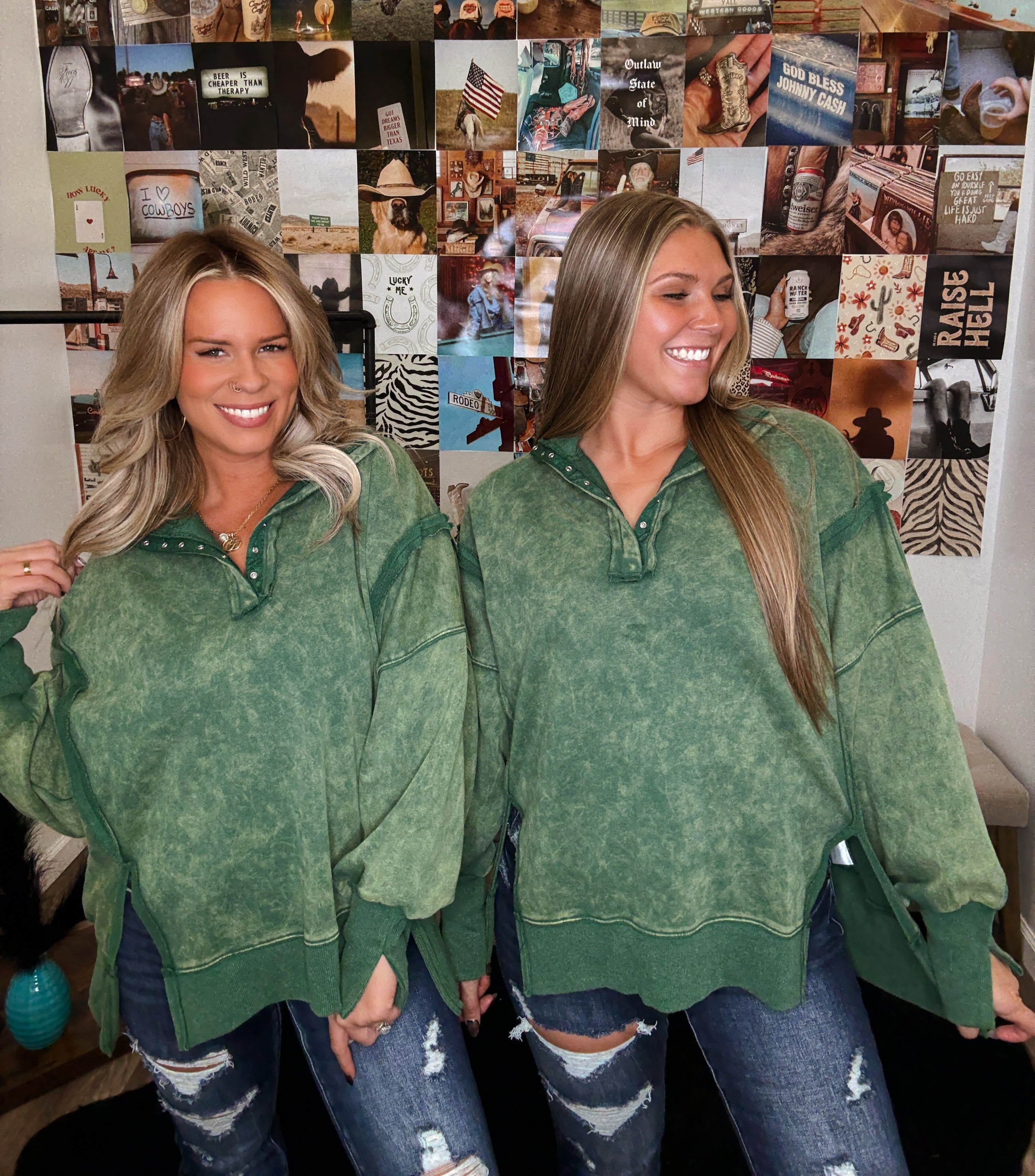 The Brooks Acid Wash Henley