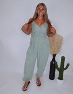 The Quinn Jumpsuit- Sage