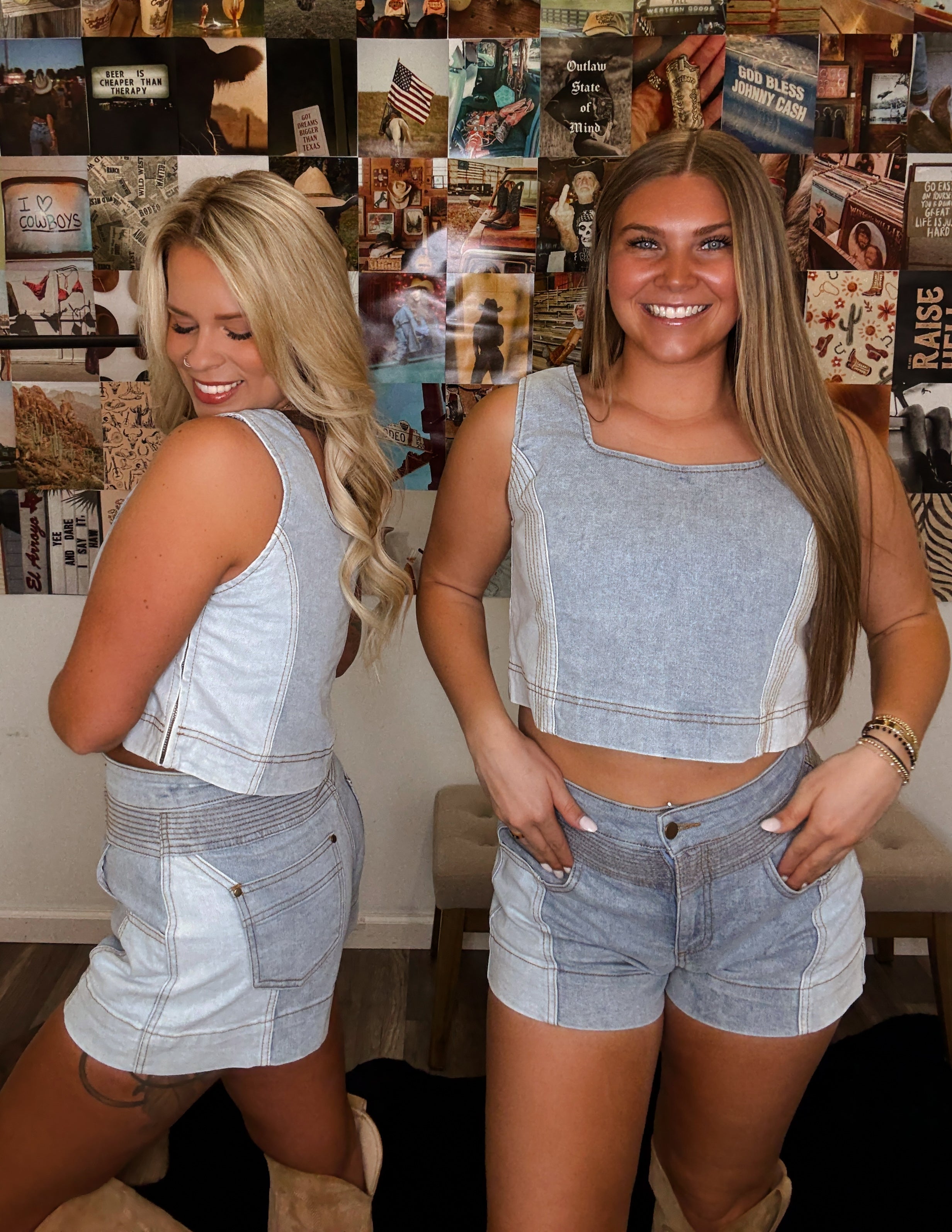 The Retro Denim Top