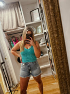 The Sunny seamless tank- teal