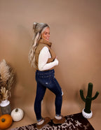 On the go puffer vest- Camel