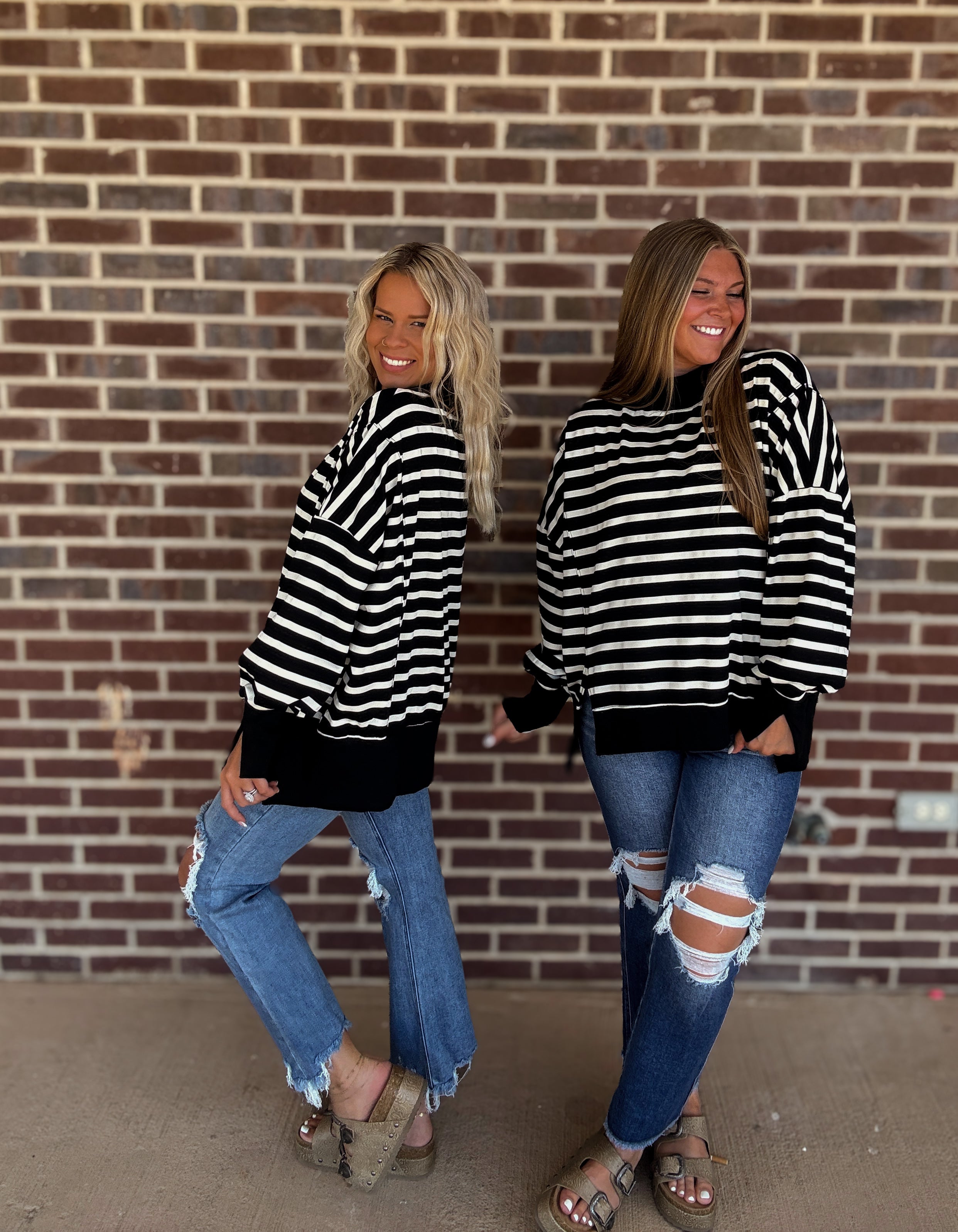 The Dixie Stripe Mockneck