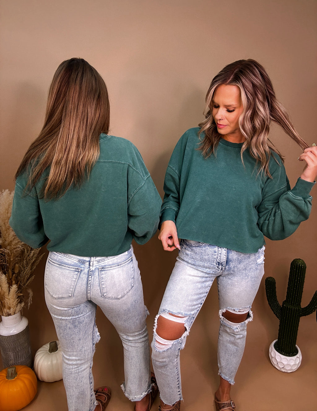 Kate Crewneck- Dark Green