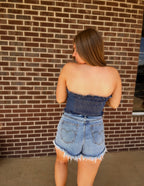 Giddy Up Denim Corset Top
