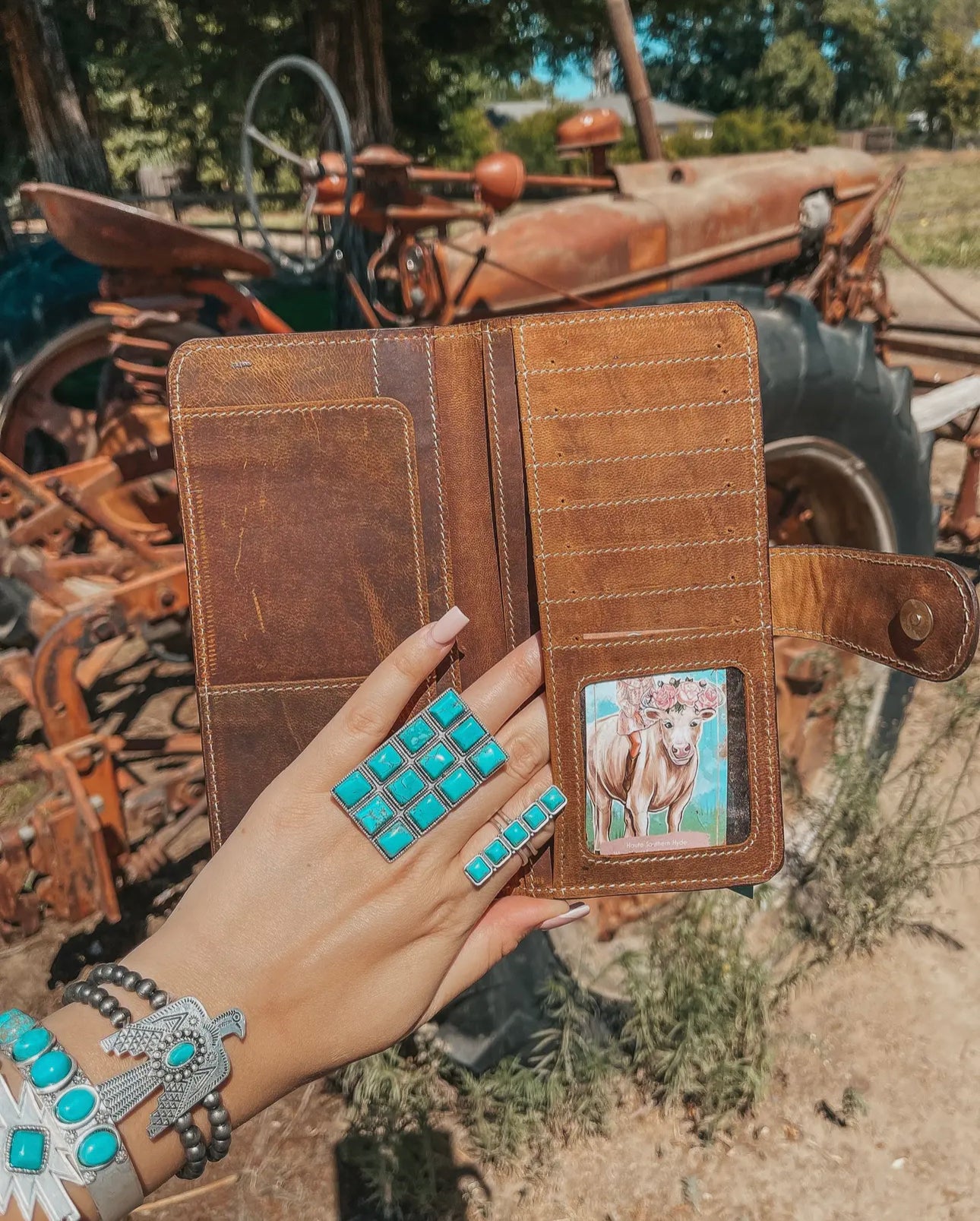 The Remington Cowhide Leather Tooled Wallet