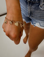 Charm Bracelet-Western Boot Bullhead Stone