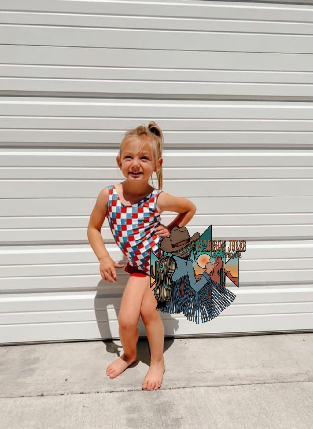 GIRLS ONE PIECE PATRIOTC SWIM