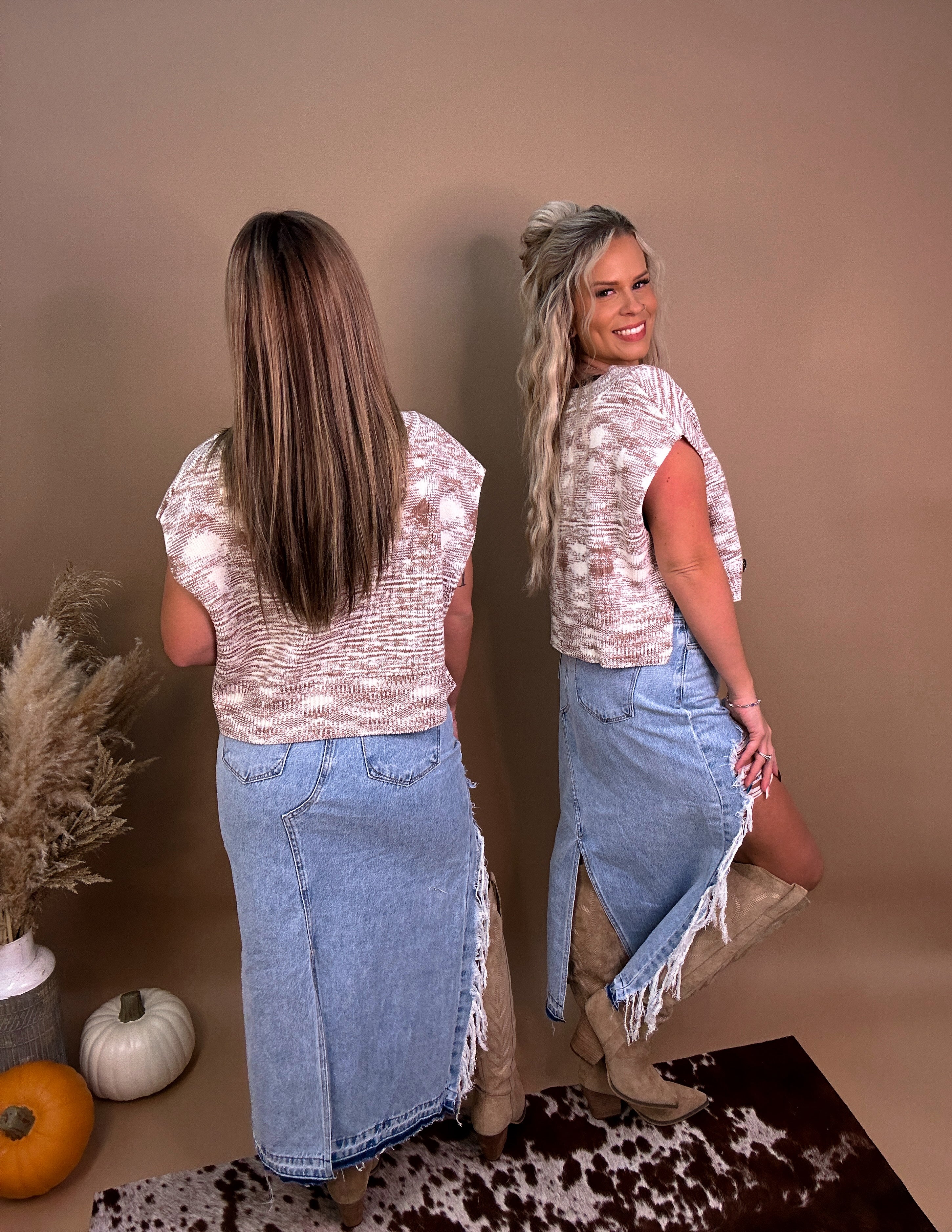 Golden Hour Denim Skirt