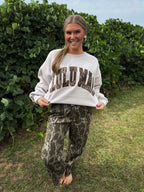 The Mossy Camo Pullover- Greige