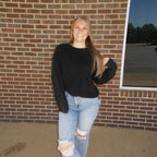 The Caroline Stitch Top- Black