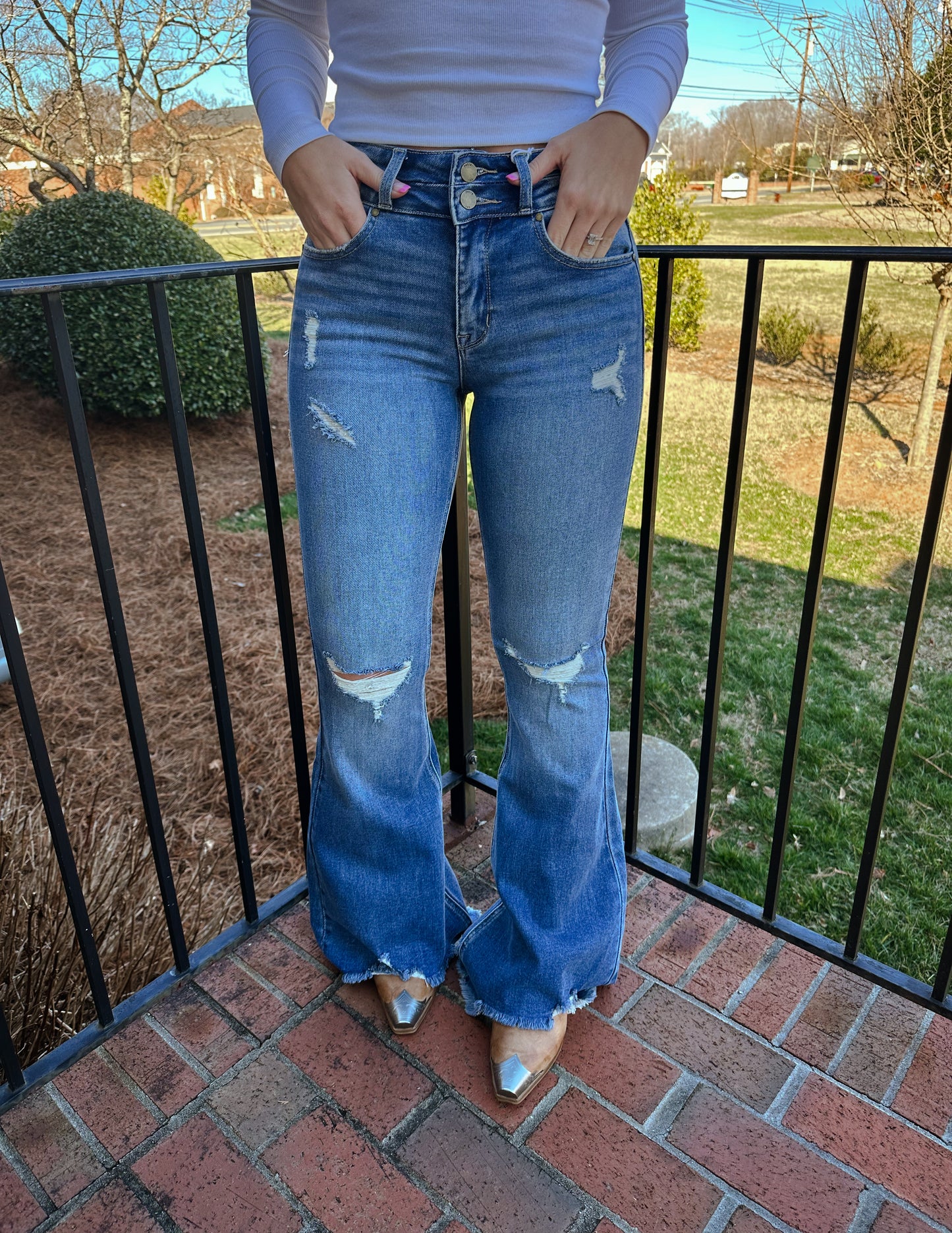 Stop & Stare Denim Flares