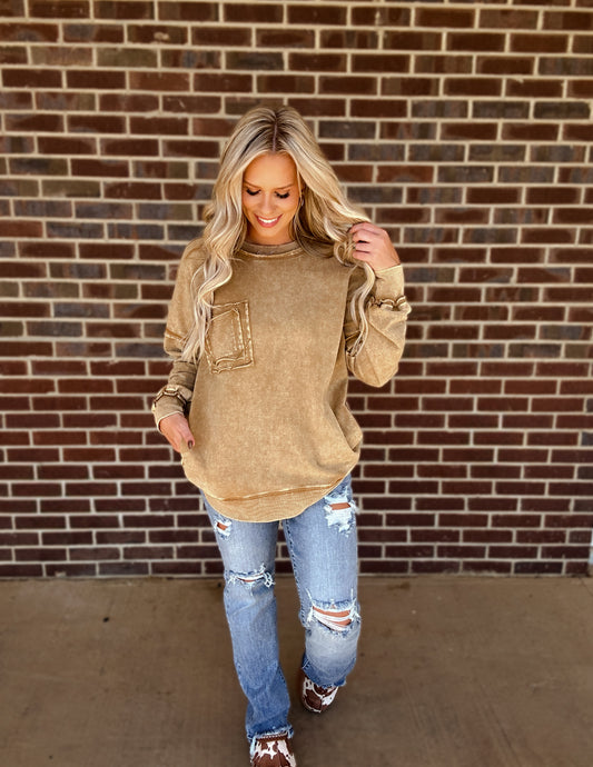 The Carolina oversized pullover- Camel