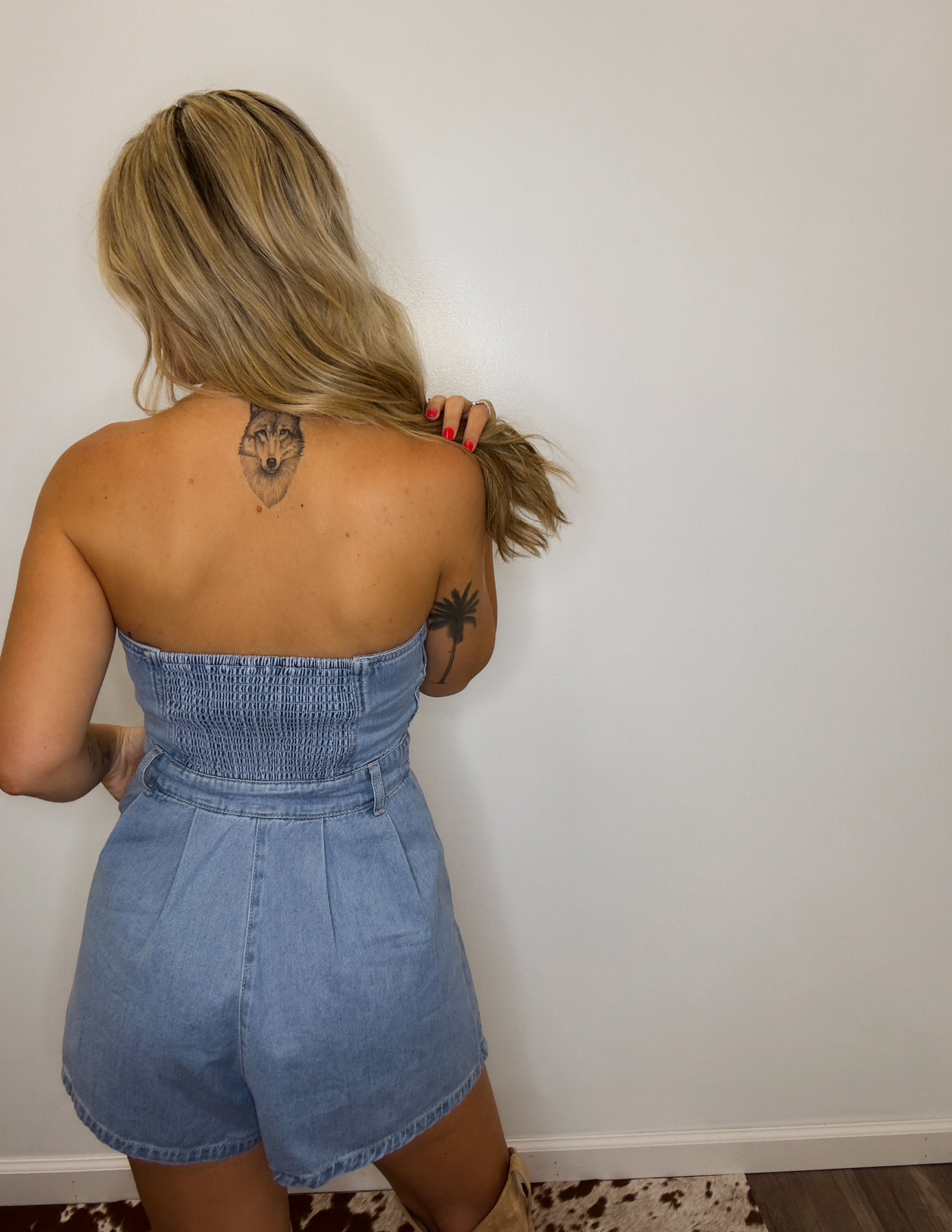 Summer nights denim romper