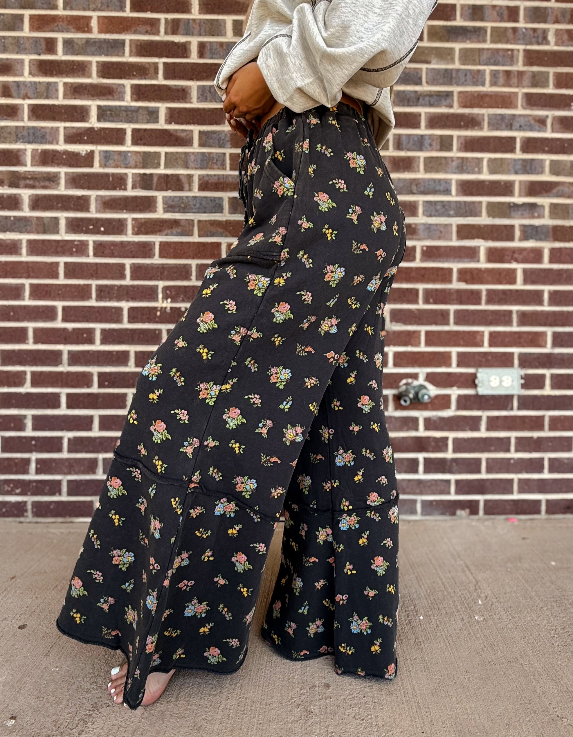 The Daisy Floral Wide Leg Pants