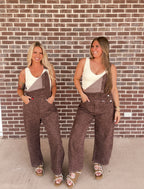 The Liv Leopard Barrel Overalls