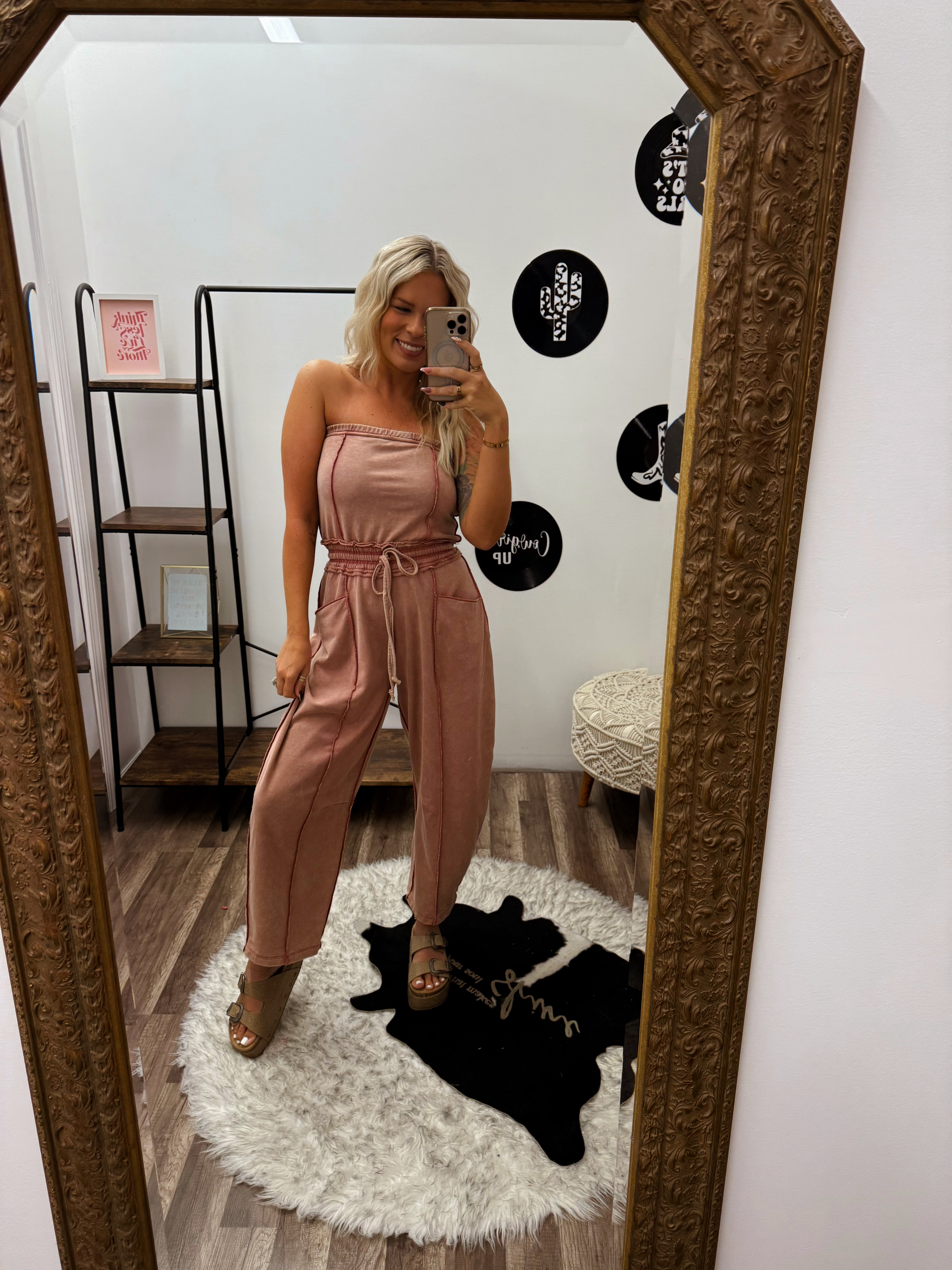 Lynn Barrel Jumpsuit- Rust