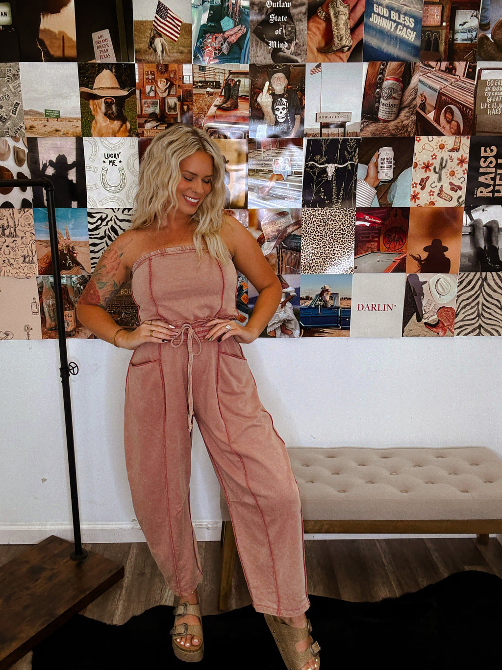 Lynn Barrel Jumpsuit- Rust