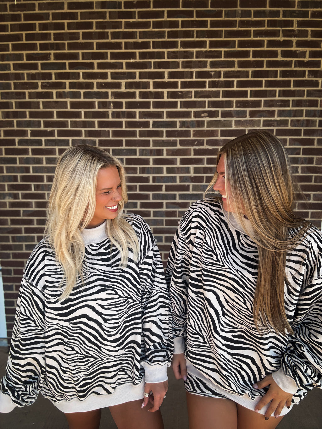 Run Wild Zebra Mockneck