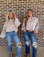 The Ellie Pullover- Ash Mocha