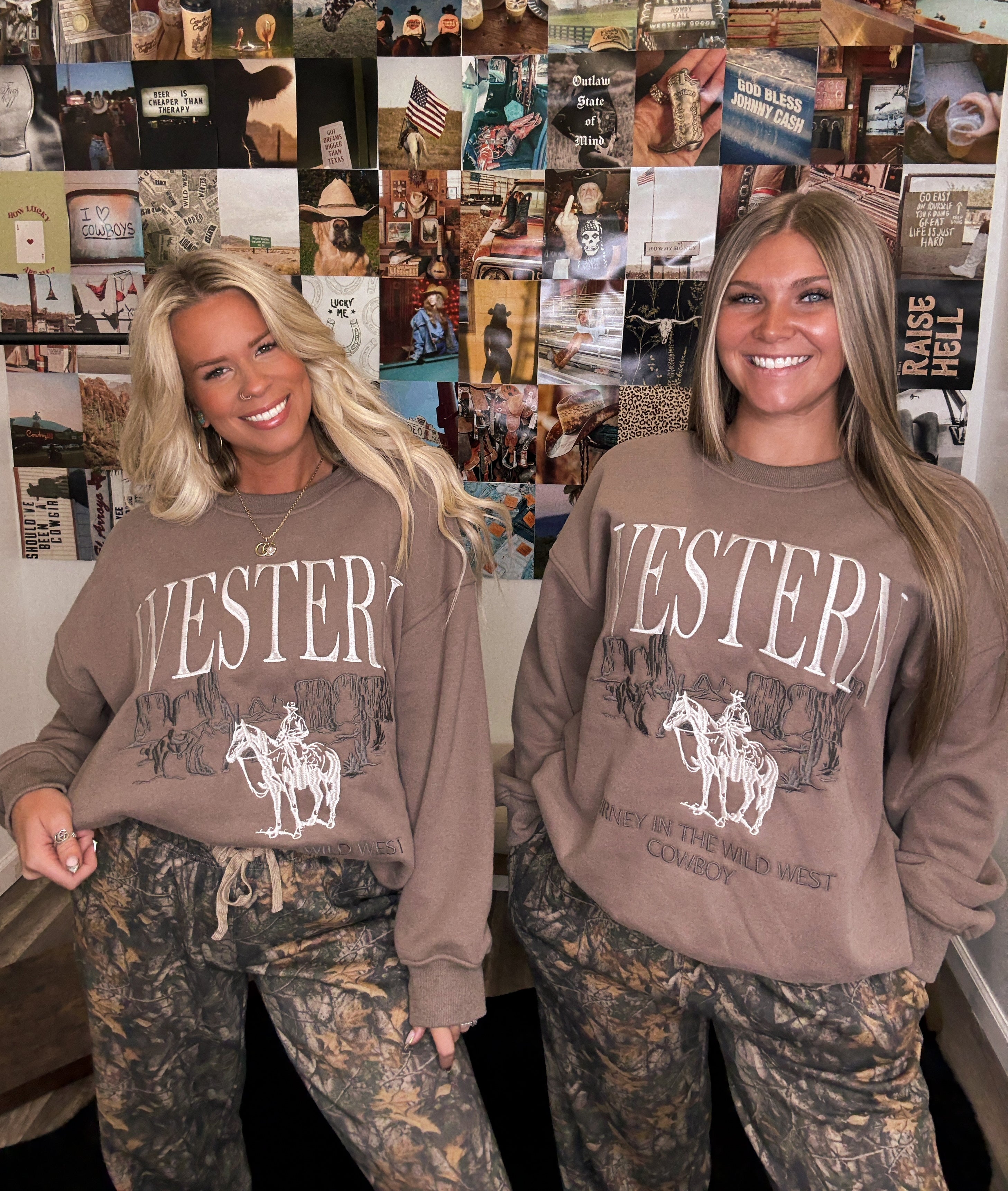 Western Embroidered Crewneck