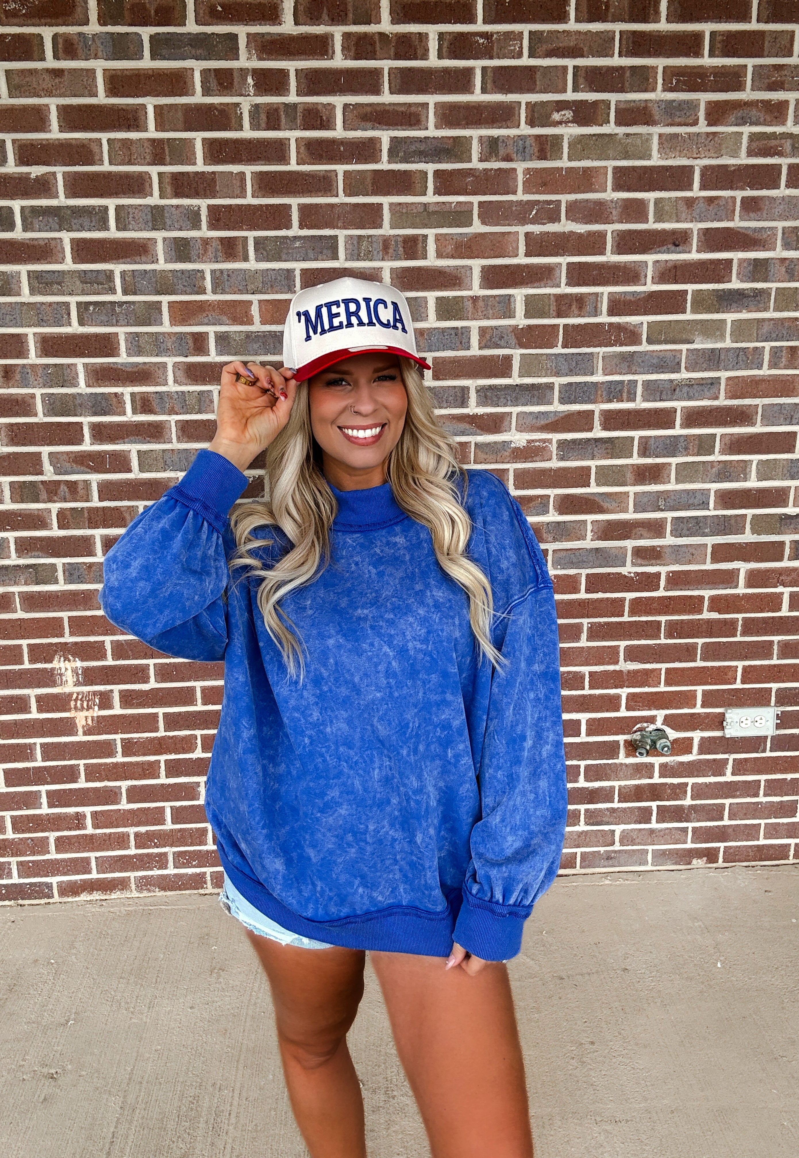 The Fancy Mockneck- Blue