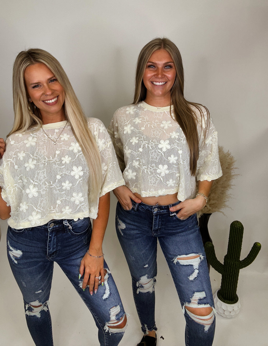 The Bronson Mesh Lace Top