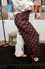 The Edgy Wide Leg Pants-Mocha