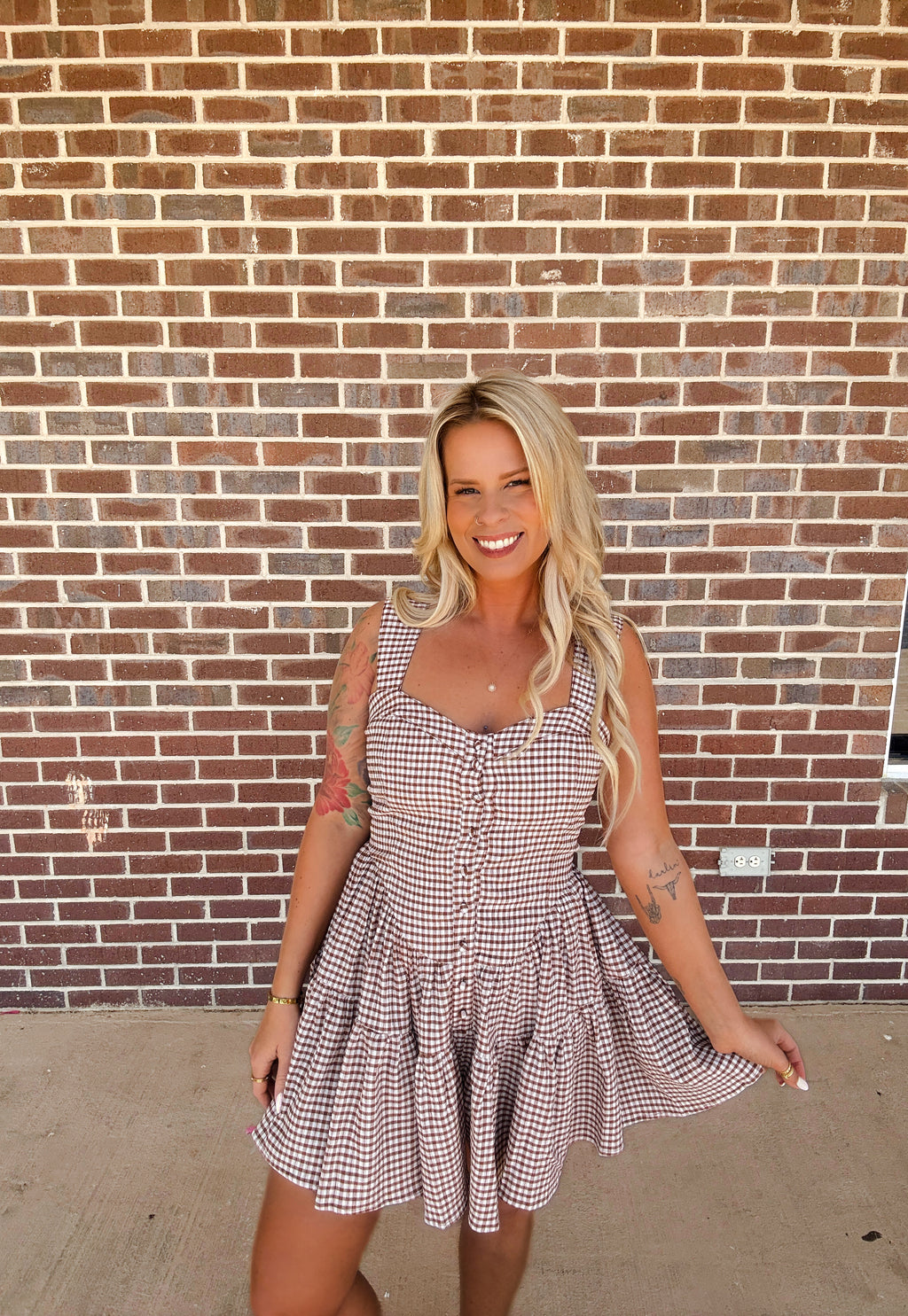 The Picnic Romper- Brown
