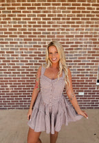 The Picnic Romper- Brown
