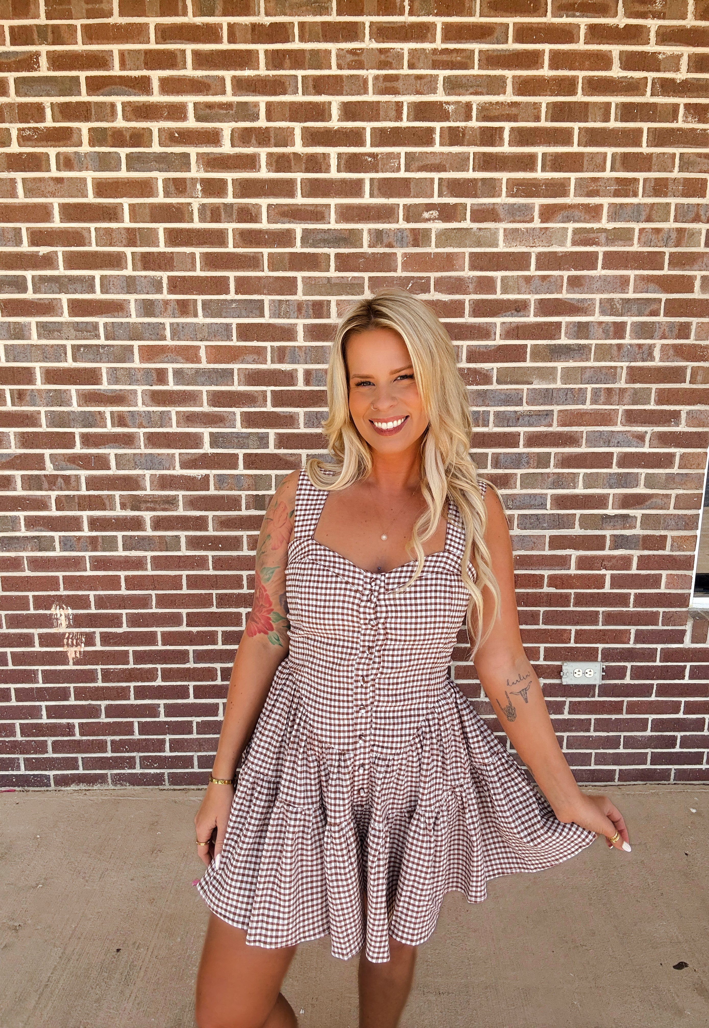 The Picnic Romper- Brown