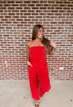 Riley Jumpsuit- Ruby Red