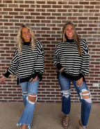 The Dixie Stripe Mockneck