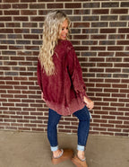 Oversized girlie pullover- Cabernet