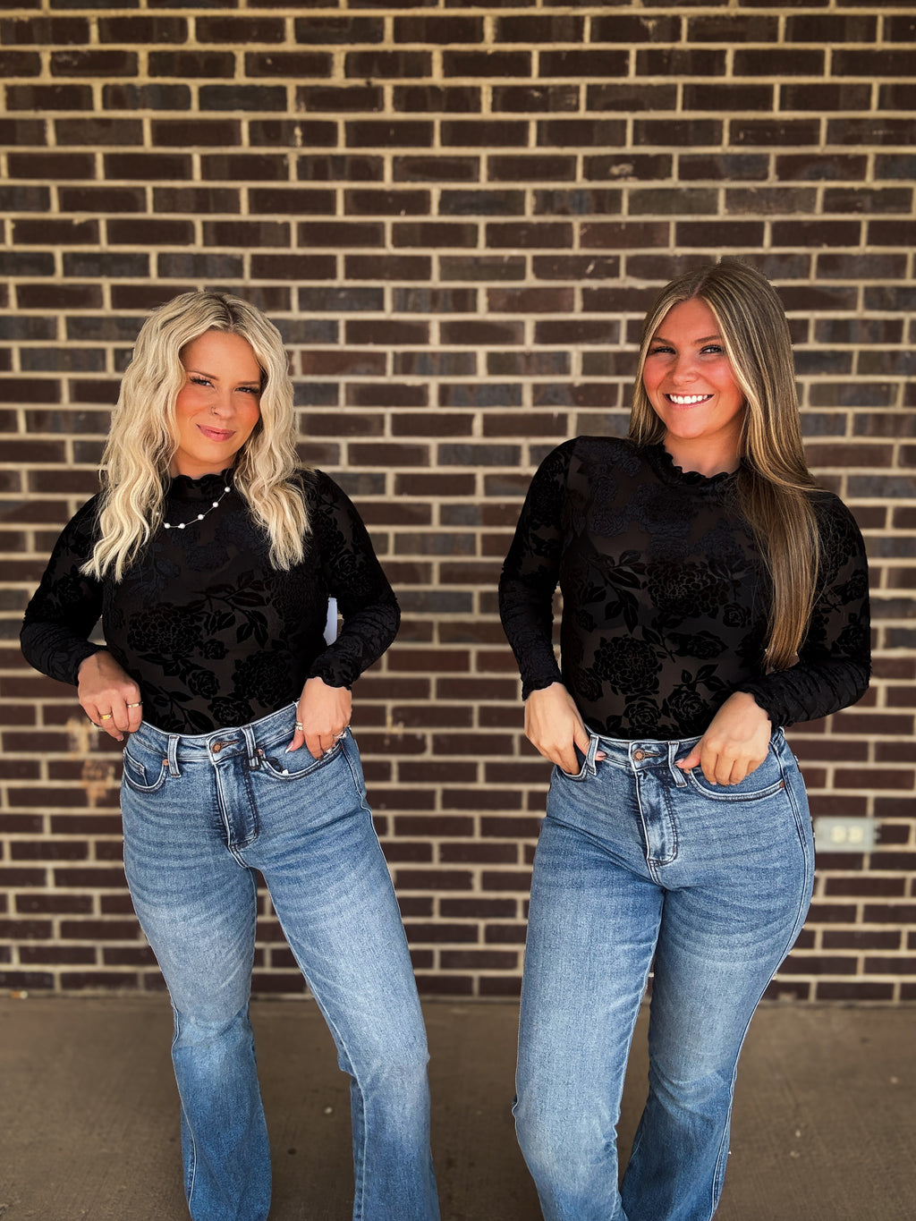 The Lux Velvet Mesh top- Black