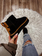 The Brooklyn Platform Slippers- Black