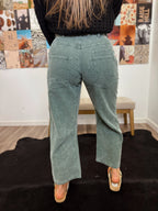 Untamed Teal Corduroy Velvet Pants