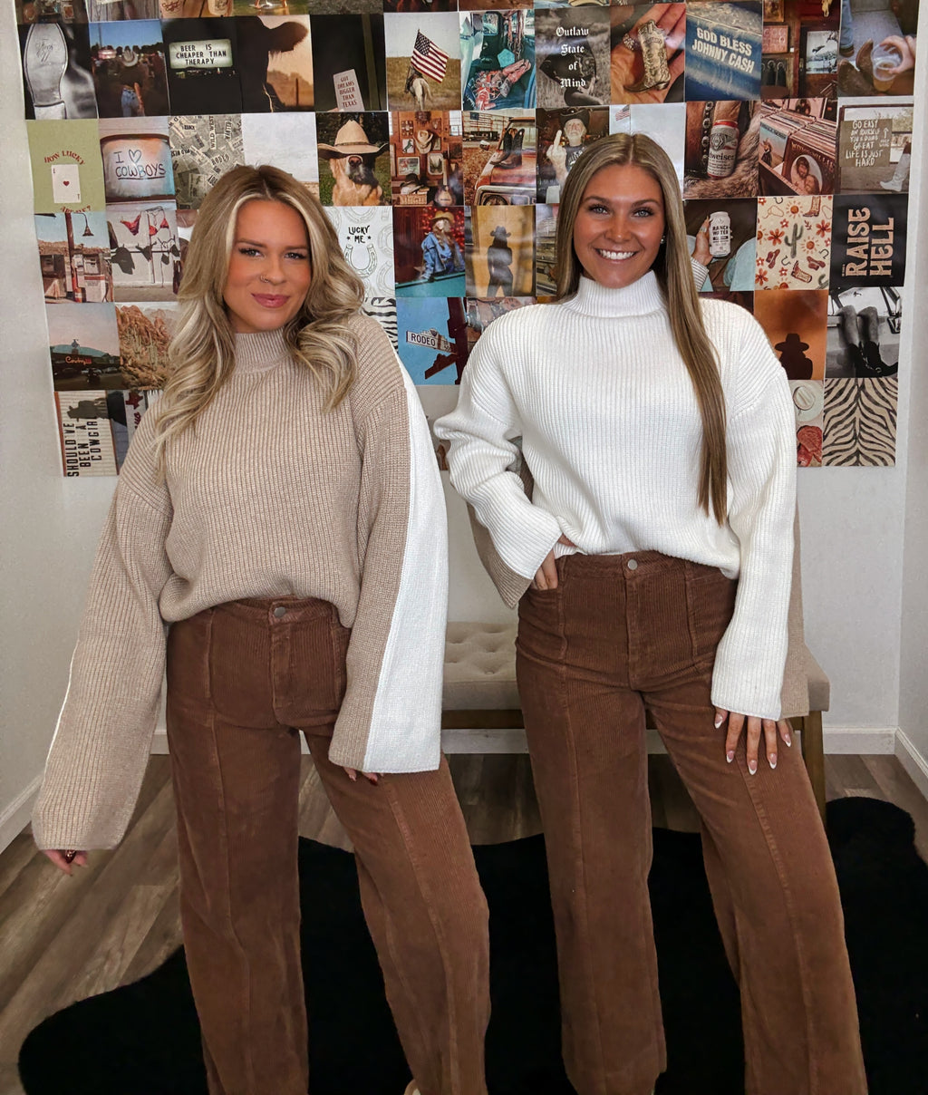 The Rainey Two Toned Sweater