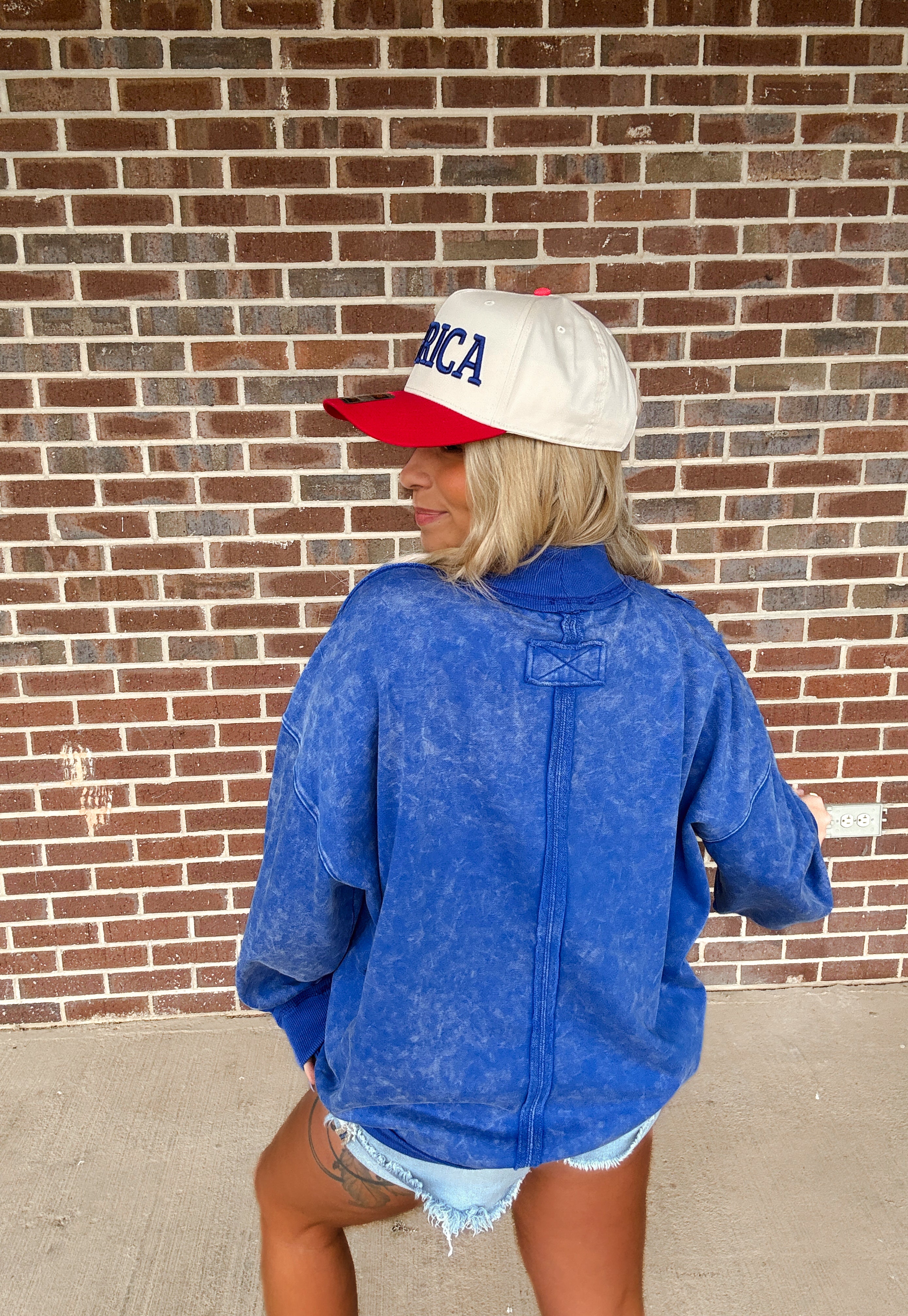 The Fancy Mockneck- Blue