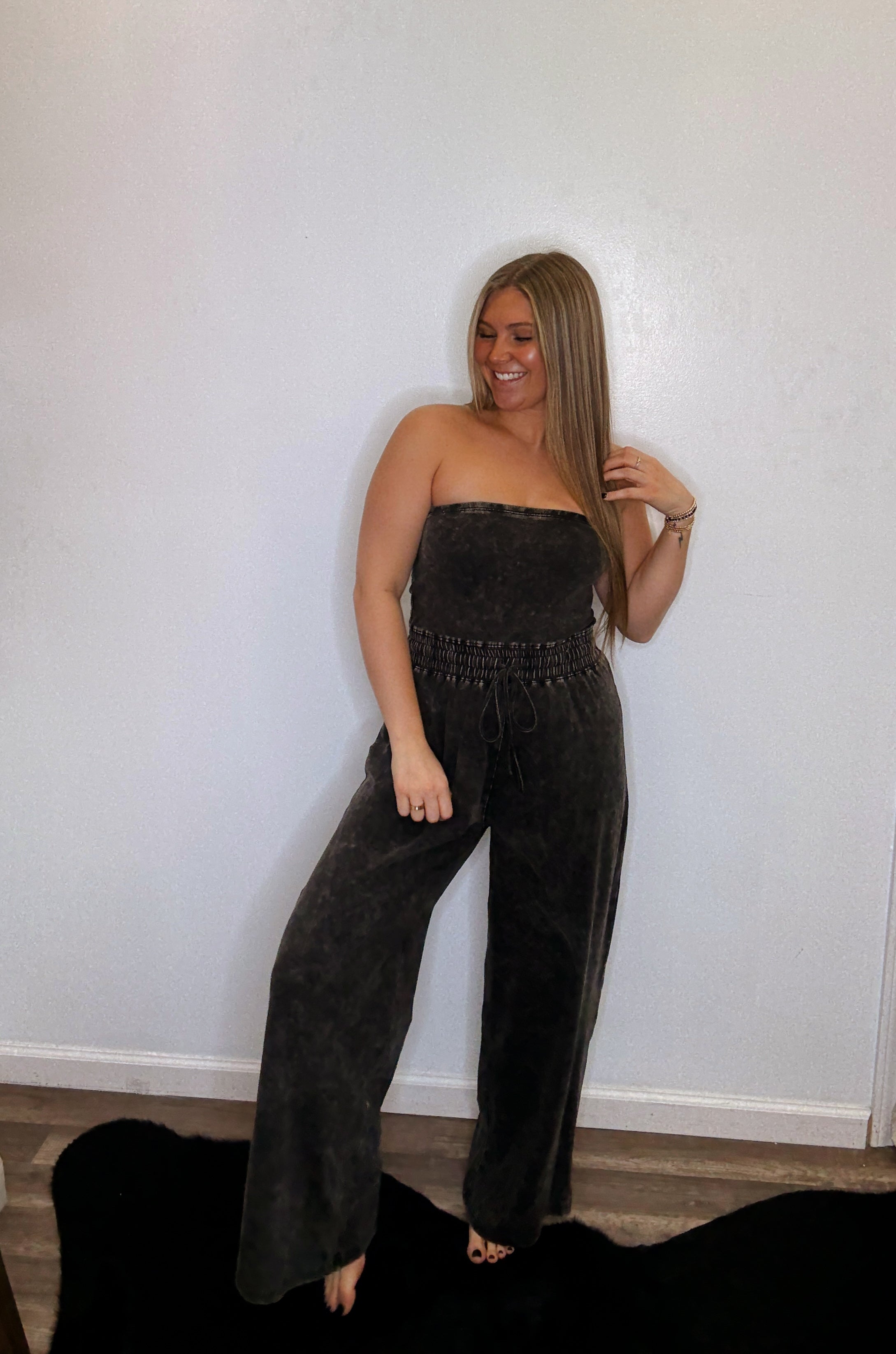 The Rylah Jumpsuit- Ash Black