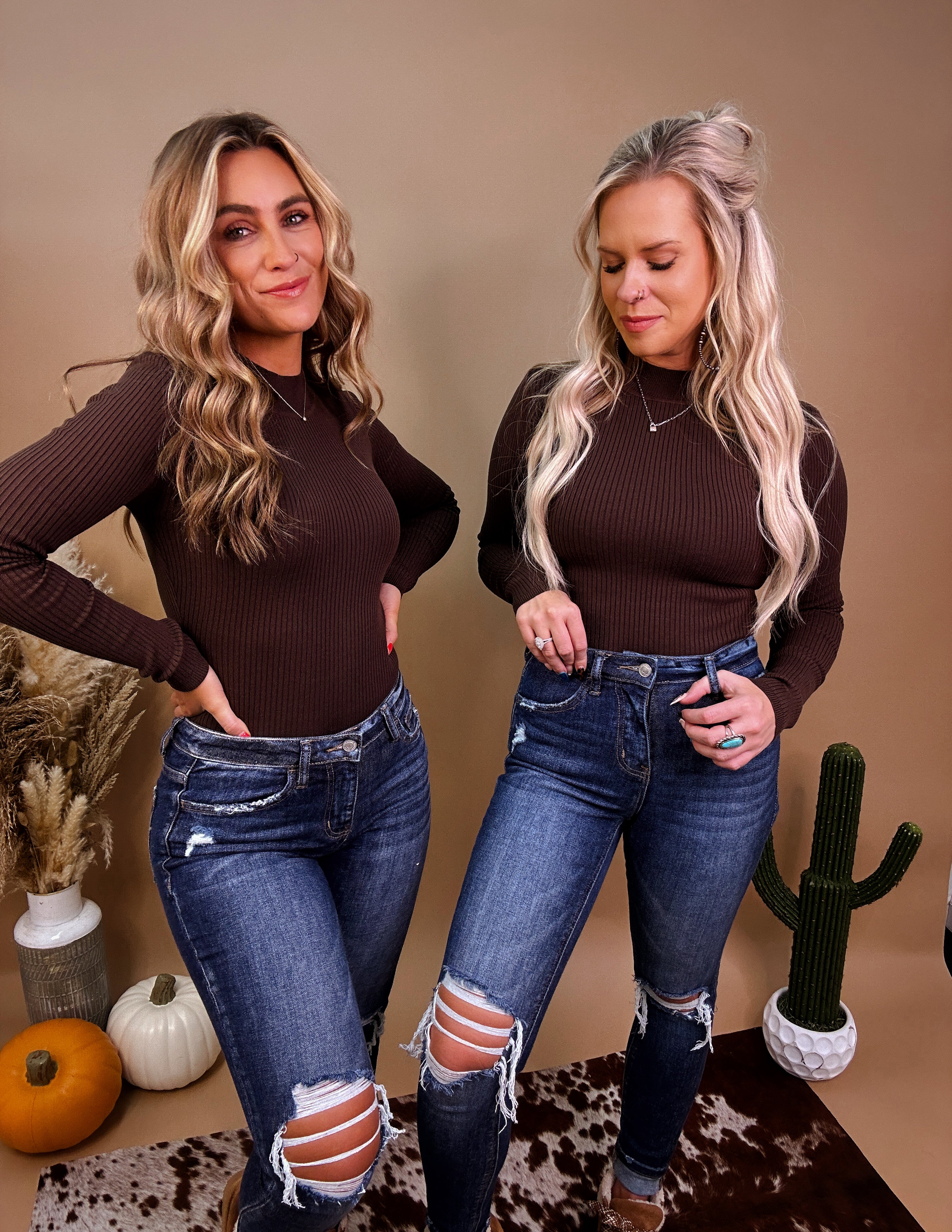 The Jacie Bodysuit- Brown