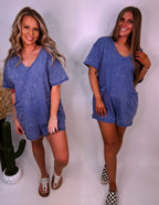 The Rae Romper- Denim